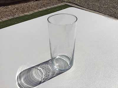 cylindrical glass vase - 7.25 x 3.25