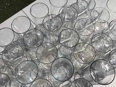 cylindrical glass vase - 7.25 x 3.25