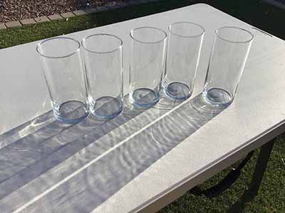 cylindrical glass vase - 7.25 x 3.25