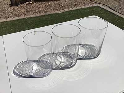 cylindrical glass vase - 8 x 5