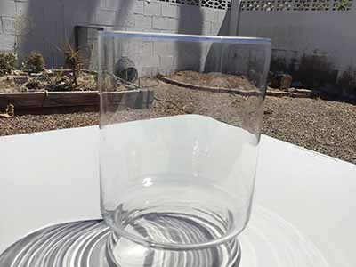 cylindrical glass vase - 8 x 5