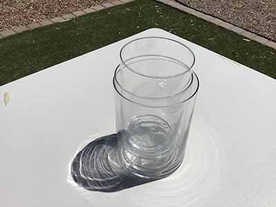 cylindrical glass vase - 8 x 5