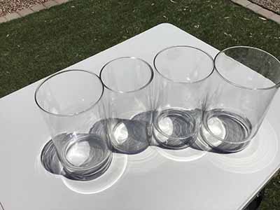 cylindrical glass vase - 10 x 5