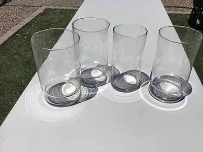 cylindrical glass vase - 10 x 5