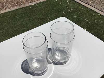 cylindrical glass vase - 10 x 5