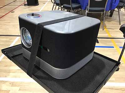 3-in-1 projector (with WiFi, Bluetooth, 3D Dolby audio)