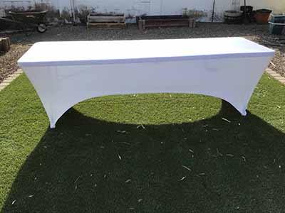 stretch spandex rectangle tablecloths (white) - for 8-ft. table