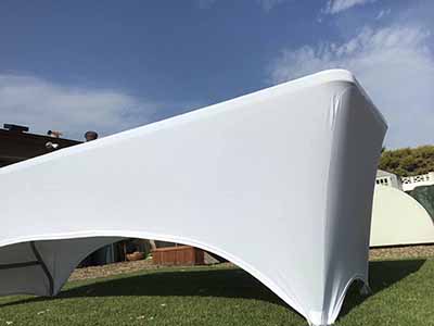 stretch spandex rectangle tablecloths (white) - for 8-ft. table