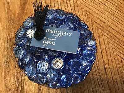 decorative gems (5 bags of different-colored glass gems)