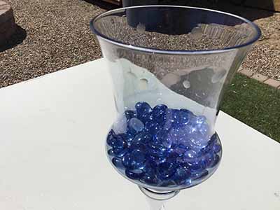 decorative gems (5 bags of different-colored glass gems)