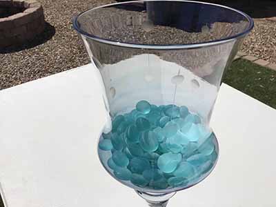 decorative gems (5 bags of different-colored glass gems)