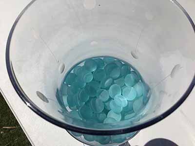 decorative gems (5 bags of different-colored glass gems)