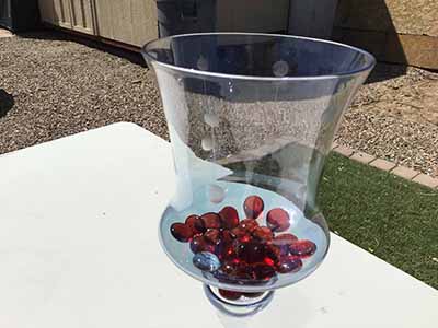 decorative gems (5 bags of different-colored glass gems)