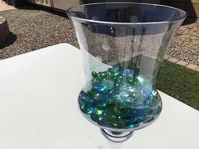 decorative gems (5 bags of different-colored glass gems)