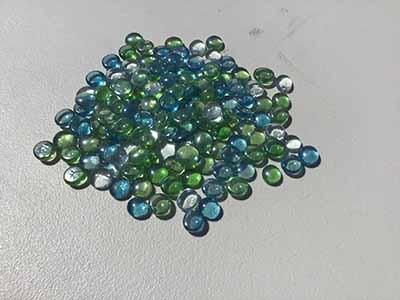 decorative gems (5 bags of different-colored glass gems)