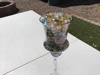 decorative gems (5 bags of different-colored glass gems)
