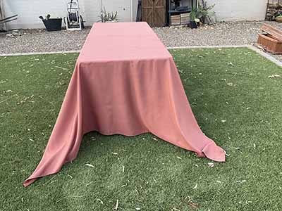 rectangle tablecloths (terracotta/rust) - 90 x 132