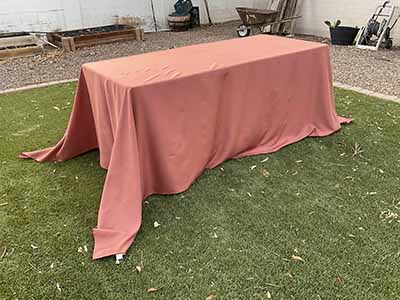 rectangle tablecloths (terracotta/rust) - 90 x 132