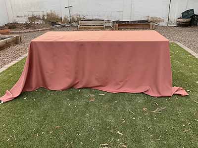 rectangle tablecloths (terracotta/rust) - 90 x 132