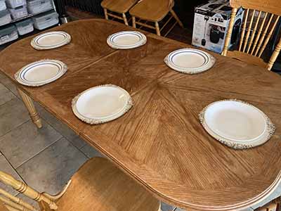 charger plates (ivory with gold embossed baroque rim) - 13