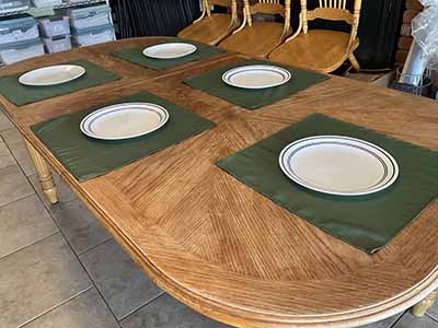 cloth dinner napkins (olive green) - 17 x 17