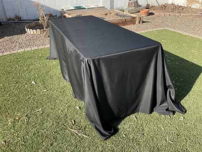 rectangle tablecloths (black) - 90 x 132