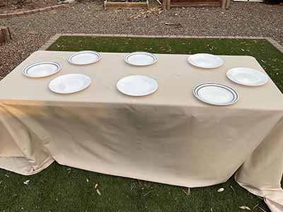 rectangle tablecloths (beige) - 90 x 132
