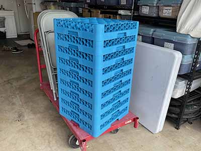 glass racks (25-compartment) - 3 high