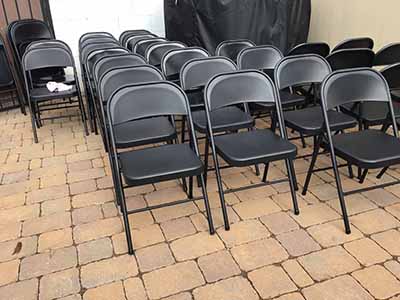 folding chairs (steel, black)