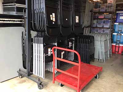 folding chairs (steel, black)