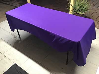 rectangle tablecloths (purple) - 60 x 102