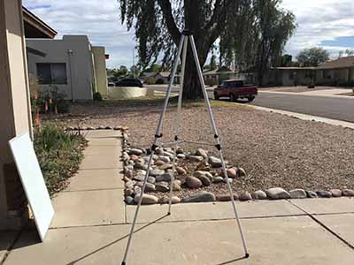 easel with pad retainer (aluminum, heavy-duty) - 37 to 69