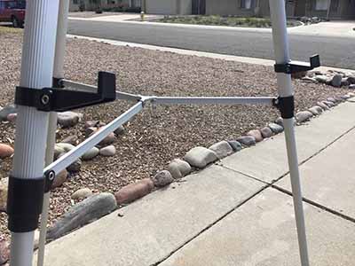 easel with pad retainer (aluminum, heavy-duty) - 37 to 69