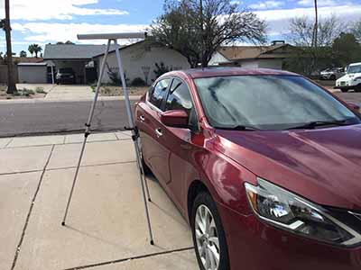 easel with pad retainer (aluminum, heavy-duty) - 37 to 69