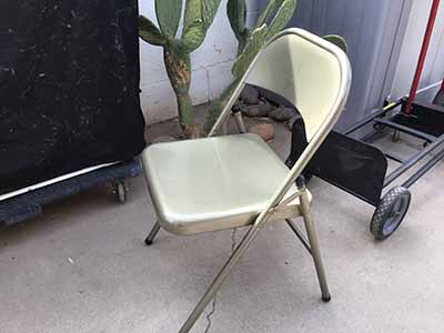 folding chairs (steel, dark tan)
