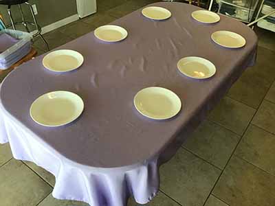 rectangle tablecloths (lavender lilac) - 60 x 102