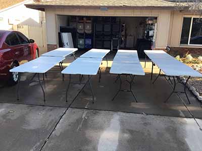 6 foot rectangle tables