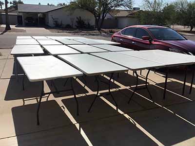 6 foot rectangle tables