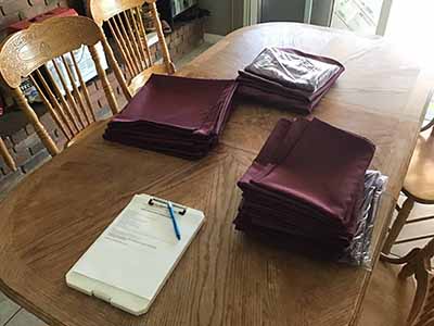 rectangle tablecloths (burgundy) - 60 x 126
