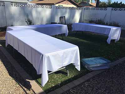 rectangle tablecloths (white) - 60 x 126