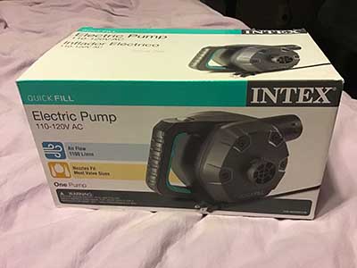electric pump (quick fill; Intex)
