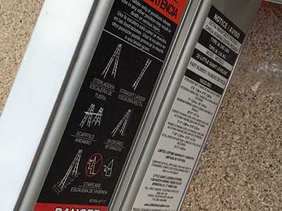 Little Giant Leveler (ladder; can reach up to 18 ft.)