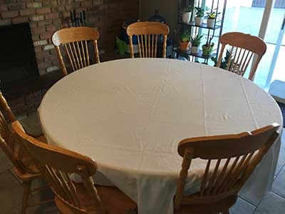 5 foot, 9 inch round tables (bifold)