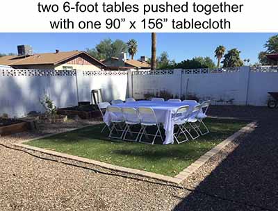 rectangle tablecloths (white) - 90 x 156