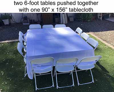 rectangle tablecloths (white) - 90 x 156