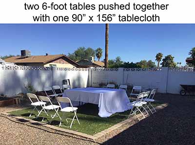 rectangle tablecloths (white) - 90 x 156