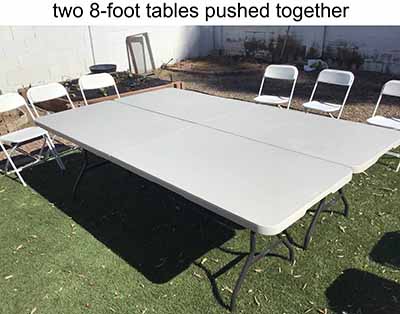 8 foot rectangle tables