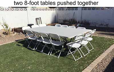 8 foot rectangle tables