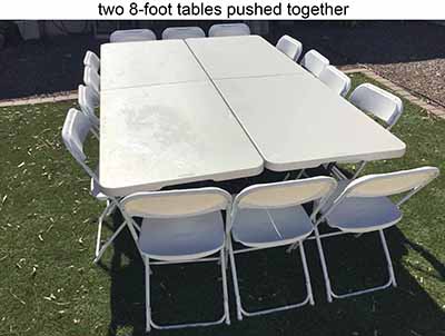 8 foot rectangle tables