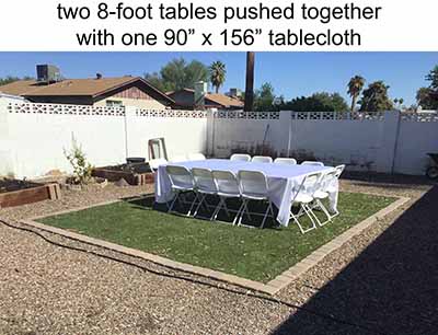 rectangle tablecloths (white) - 90 x 156